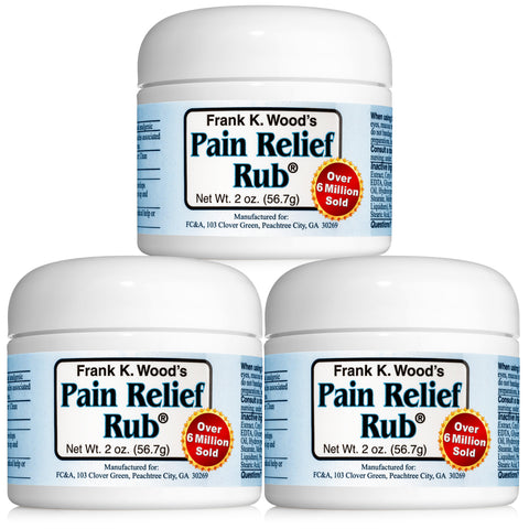 Frank K. Wood’s Pain Relief Rub® - 3 Jar Pack